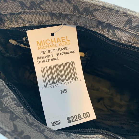 Michael Kors Large Black Messenger Bag - Picture 6 of 8